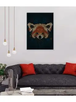 Картина на холсте Red Panda Face 60х80