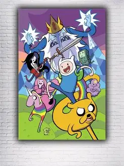 Картина на холсте Adventure time Время приключений 60х80