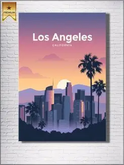 Картина на холсте Travel poster Los Angeles 50х70