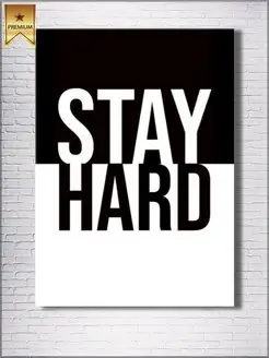 Картина на холсте Stay Hard 50х70