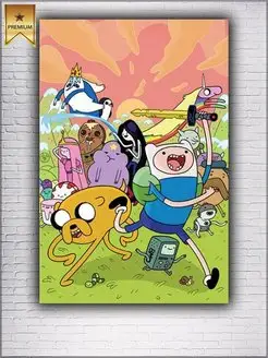 Картина на холсте Время приключений Adventure time 50х70