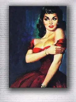 Картина на холсте Girl in Red Pulp 50х70