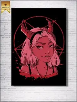 Картина на холсте Evil girl 20х30