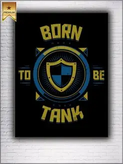 Картина на холсте Born to be tank 20х30