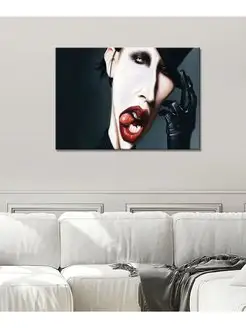 Картина на холсте Marilyn Manson язык 40х60