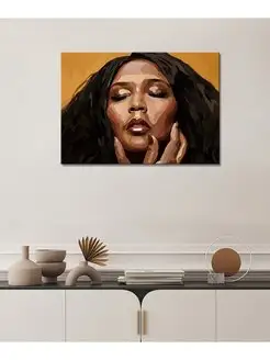 Картина на холсте Lizzo закрытые глаза 40х60