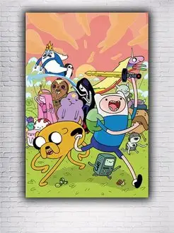 Картина на холсте Время приключений Adventure time 40х60