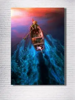 Картина на холсте Неоновое море 40х60