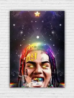 Картина на холсте 6ix9ine 40x60