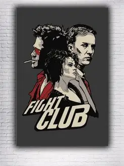 Картина на холсте Fight club постер 30х40