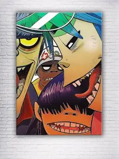 Картина на холсте Gorillaz 40х60