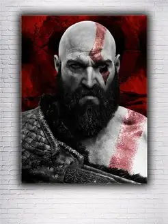 Картина на холсте Кратос God of War 30х40