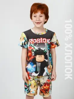 Детская пижама, хлопковый костюм Roblox Роблокс