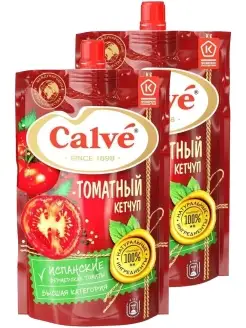 Кетчуп Calve Томатный, 2 шт. по 350 г