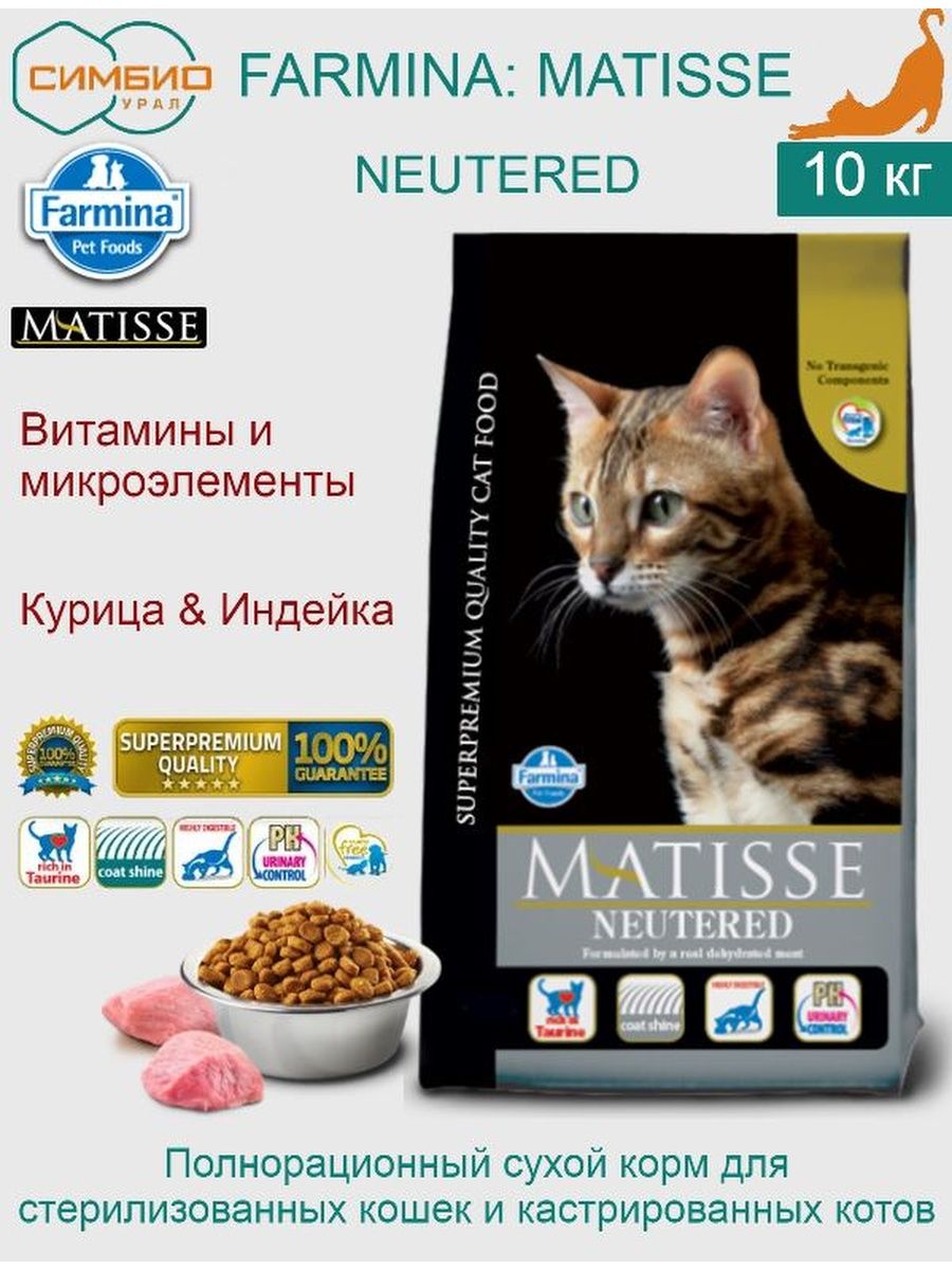 Farmina корм для кошек neutered. Корм Farmina Matisse Neutered. Farmina для кошек стерилизованных 10. Фармина Матисс для стерилизованных кошек. Фармина Матиз для стерилизованных кошек.