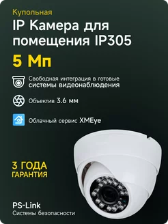 Купольная камера видеонаблюдения IP 5Мп 1944P IP305