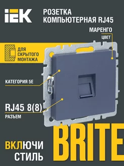 Розетка компьютерная RJ45 кат.5E РК10-БрМ