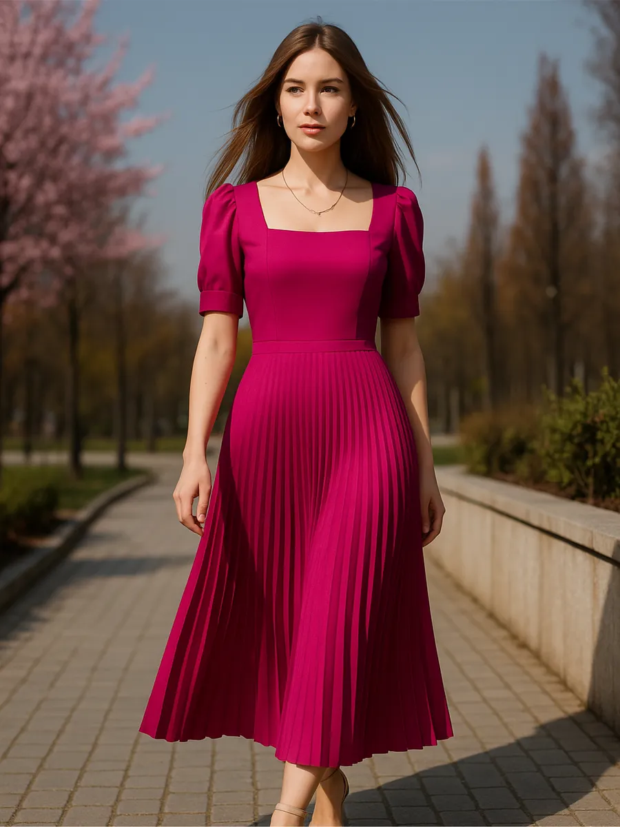 Платье Фуксия С Чем Носить
