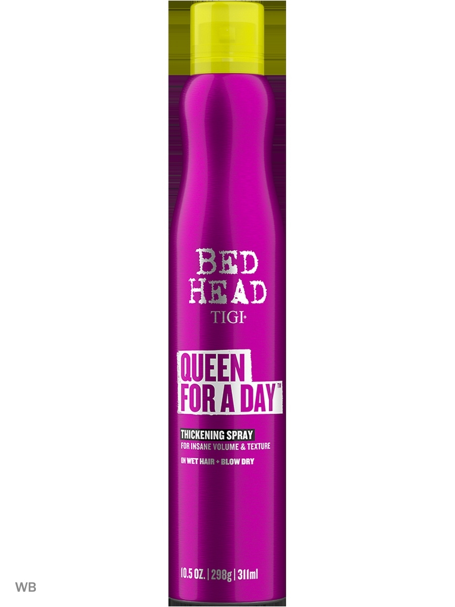 Tigi bed head queen for a day. BH спрей для придания объема волосам Superstar Queen for a Day 311мл. Tigi Bed head Style Queen for a Day Spray спрей для придания объема волосам 200 мл. Queen for a Day Тиджи спрей. Tigi Bed head Queen for a Day спрей лак для придания объема волосам 311мл.