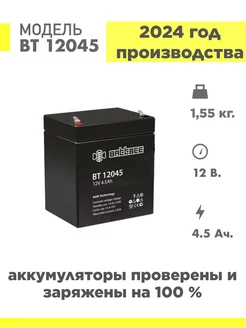 Аккумулятор BT 12045 12v 4.5ah