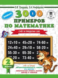 3000 примеров по математике 2 кл. Счет в пределах 100