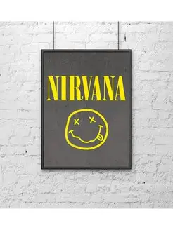 Постер 30х40 см. Лого Группа Нирвана (Nirvana)