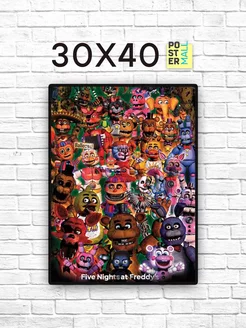 Постер 30х40 см - Игра Five Nights At Freddy's (FNAF)