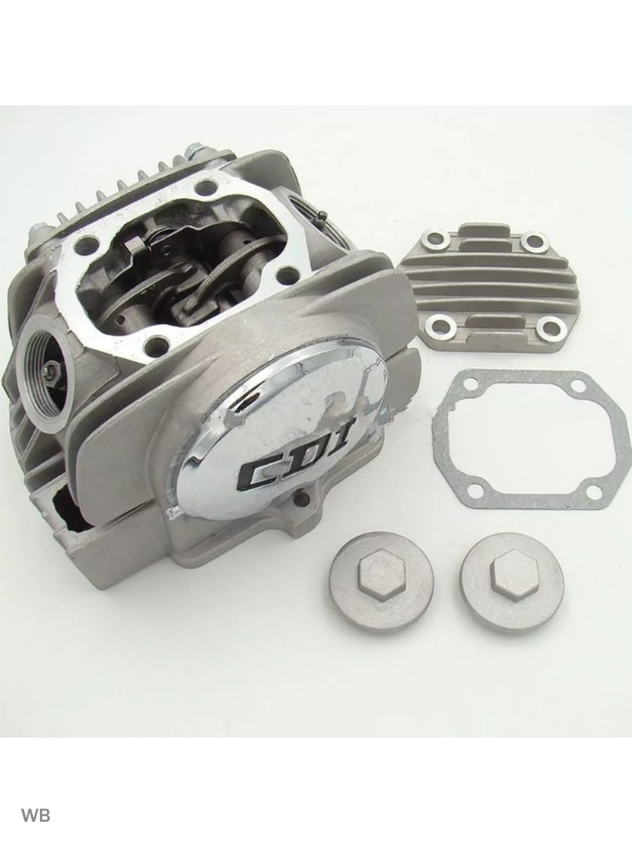 Запчасти на питбайк. Головка цилиндра в сборе 4t 125сс 153fmi/152fmi, 52.40мм (клап. D20/23мм); ttr125 т120. Головка цилиндра Ирбис ТТР 125. Головка 153fmi. Головка 153fmi d52,4 (d=20/23) в сборе.