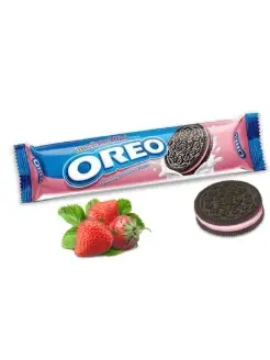 Печенье Oreo Strawberry, Орео клубника 154 г