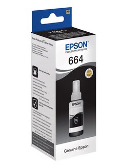 Контейнер с чёрными чернилами Epson T6641 Black (C13T66414A) чернила Epson 664 92129371 купить за 1 440 ₽ в интернет-магазине Wildberries