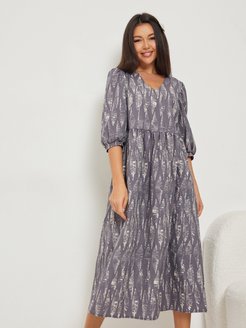 Льняное платье длинное большие размеры стиль бохо PlaceX 92347264 купить за 3 438 ₽ в интернет-магазине Wildberries