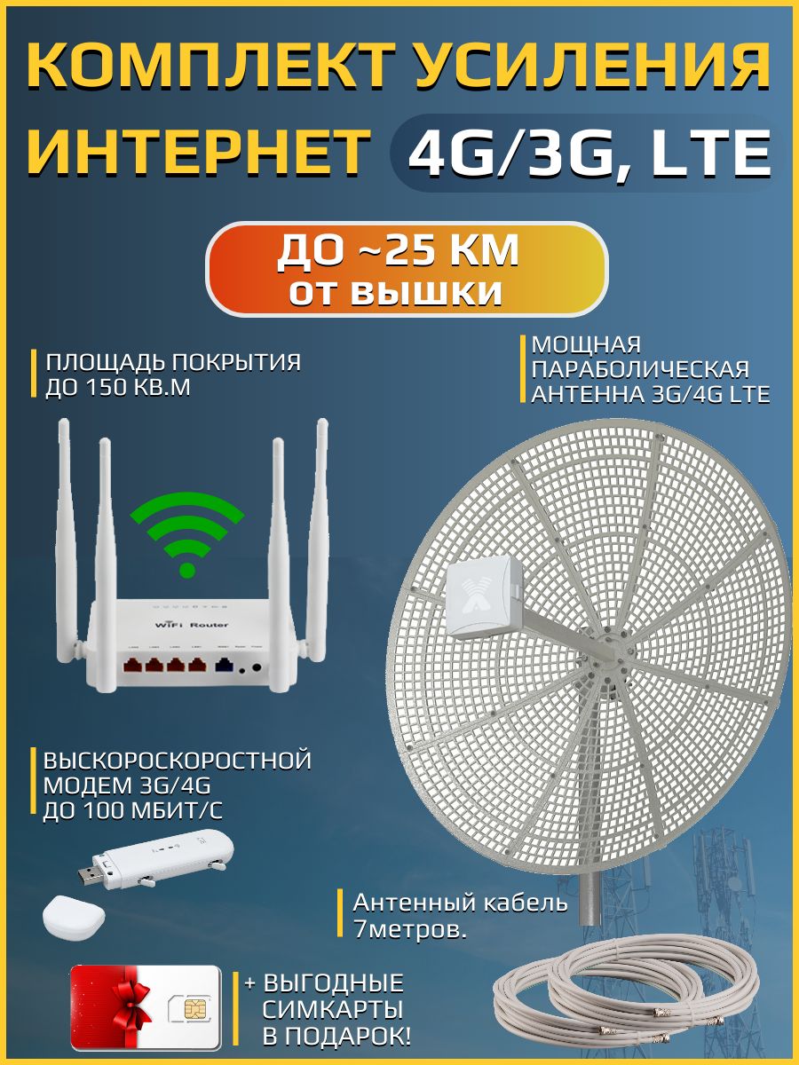 Интернет на дачу - готовые 3G 4G LTE комплекты подключения