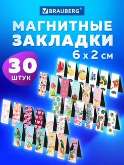 Магнитные закладки для книг, набор 30 шт