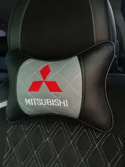 Автомобильная подушка под шею с вышивкой MITSUBISHI