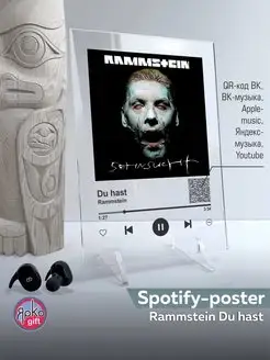 Spotify постер Rammstein песня на стекле подарок спотифай