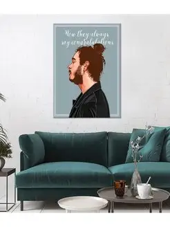 Картина на холсте Post Malone (8) 40x60