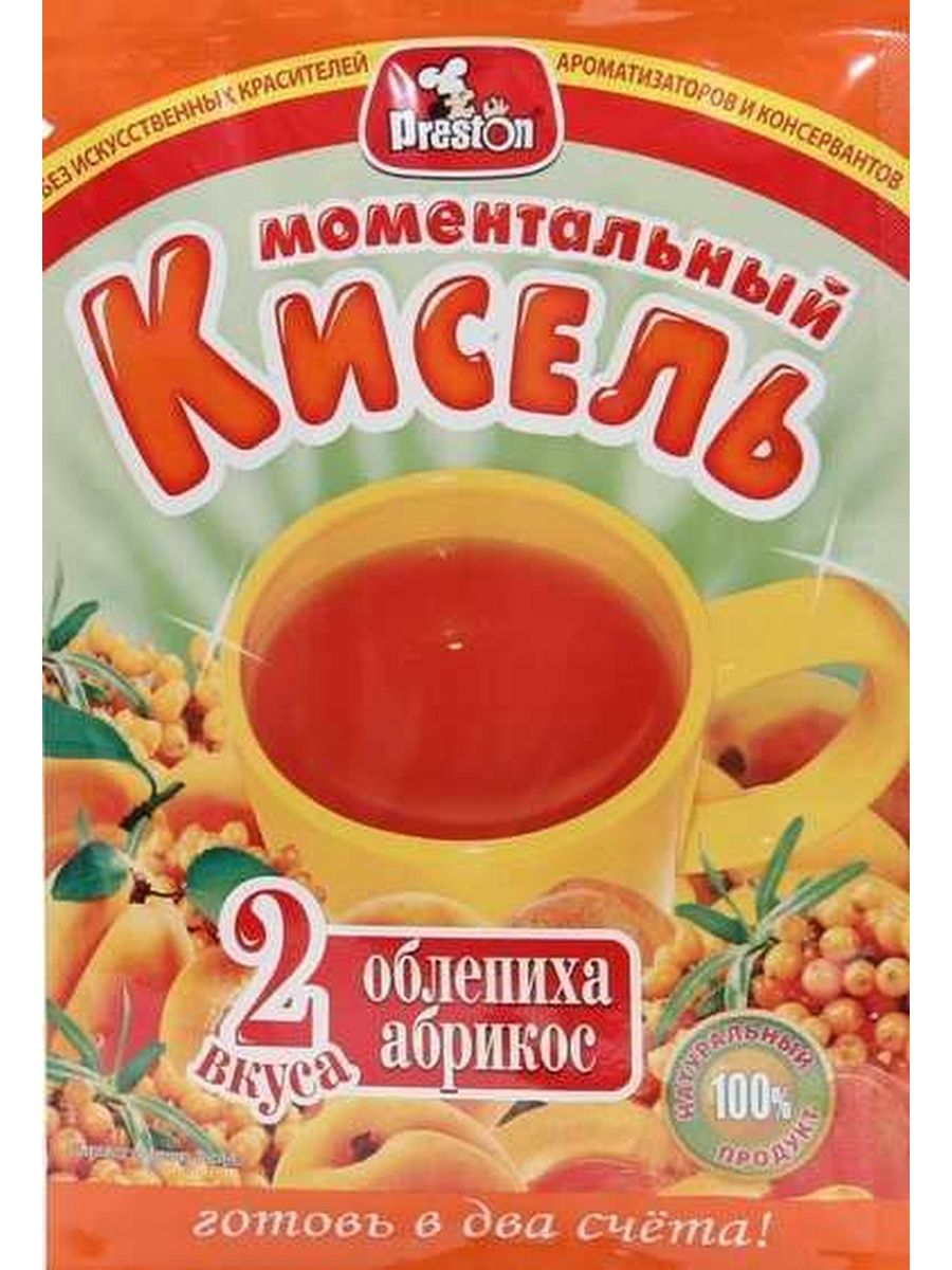 30 гр. Кисель Престон 30 гр. Кисель Preston с ароматом облепихи и абрикоса м/п 30г. PR.Preston кисель б/пр облепиха+ абрикос 30гр/25шт. Кисель 