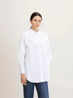 Удлинённая рубашка oversize из поплина