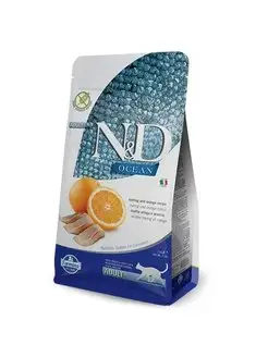 N&D Ocean Cat Herring And Orange для кошек, сельдь, 1,5 кг