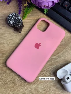 Защитный чехол на айфон 11 нежно-розовый iphone 11