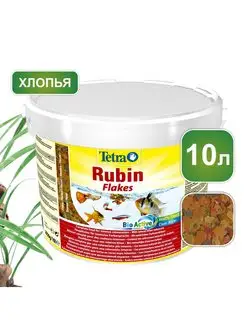 Корм для окраса рыб Rubin Flakes 10 л