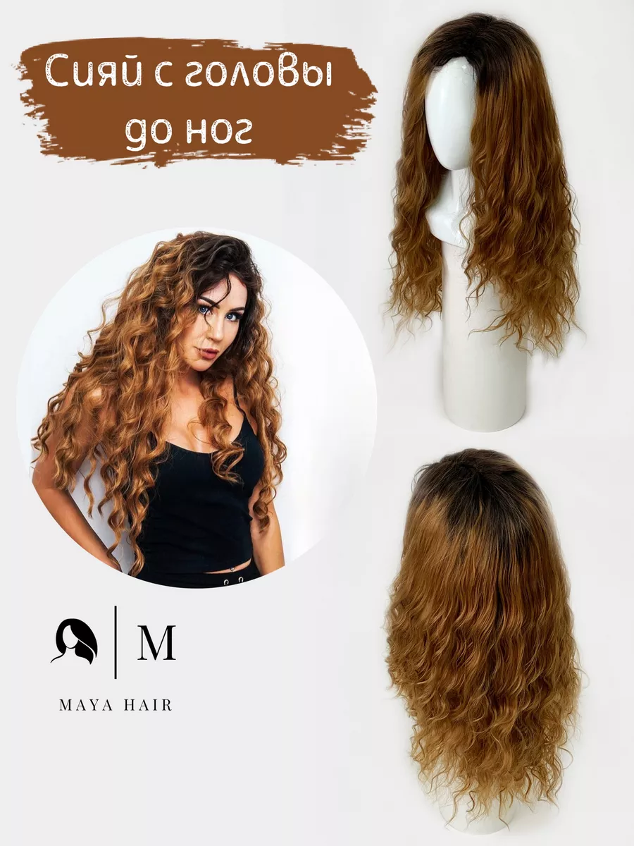 Maya Hair Женский кудрявый парик без челки