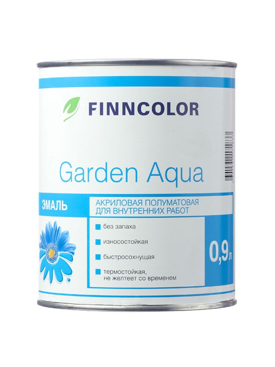 Краска белая полуматовая Finncolor carden30