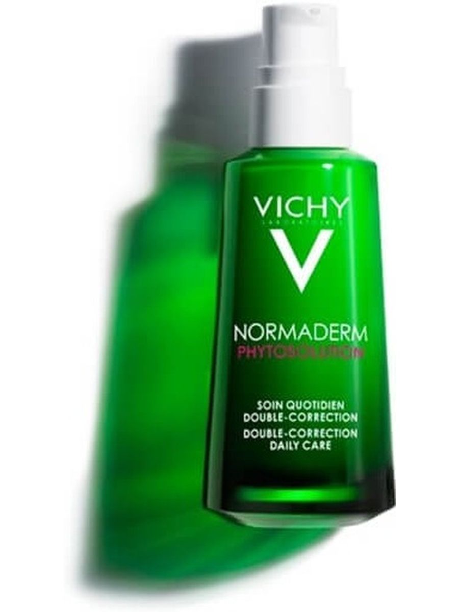 Vichy normaderm double. Виши Нормадерм пробник. Виши Нормадерм сыворотка. Vichy Normaderm модель из рекламы. Vichy Normaderm phytosolution soin quotidien Double correction Daily Care.