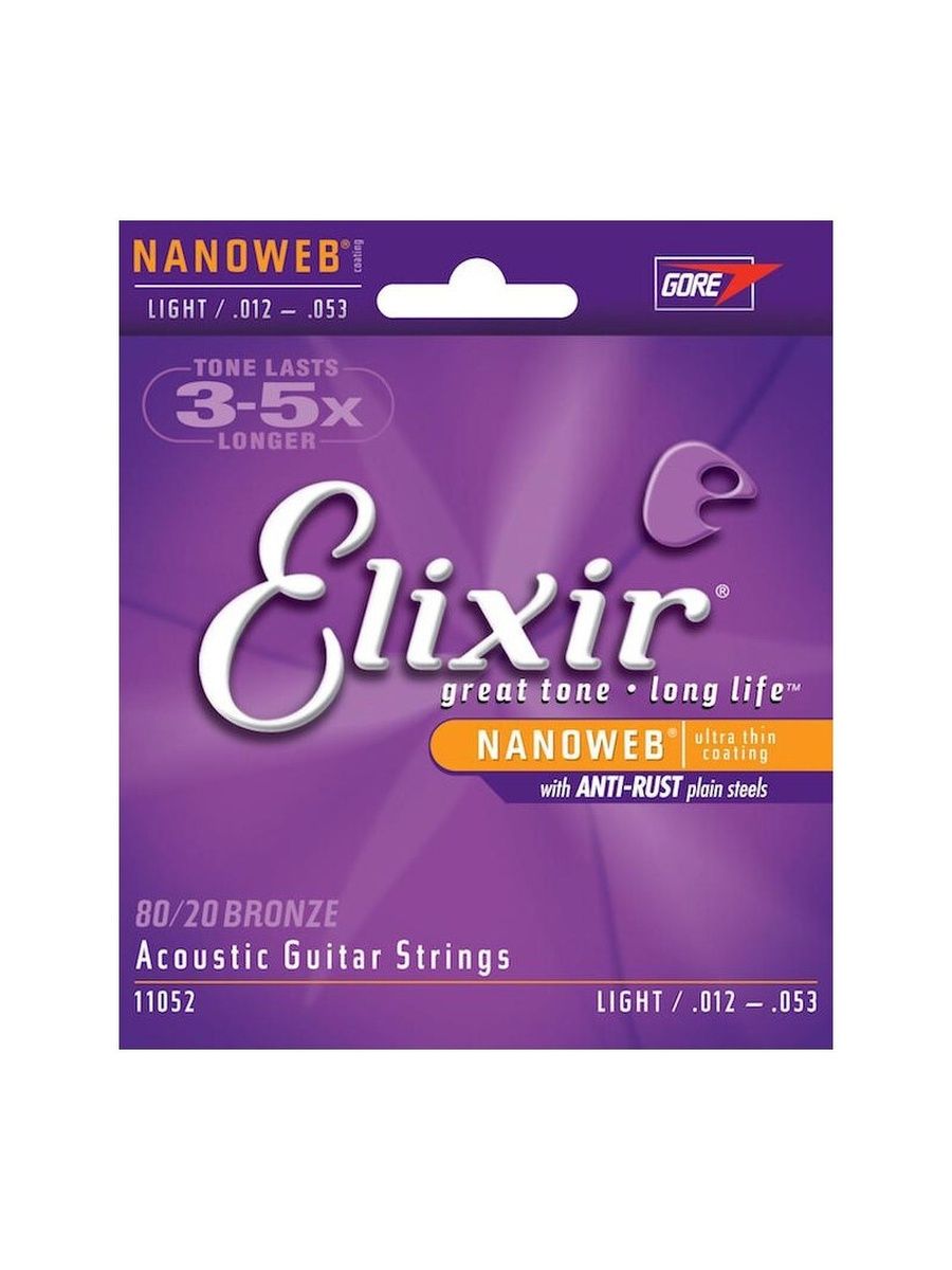 Elixir 11027 nanoweb anti rust custom light струны для акустической гитары фото 59