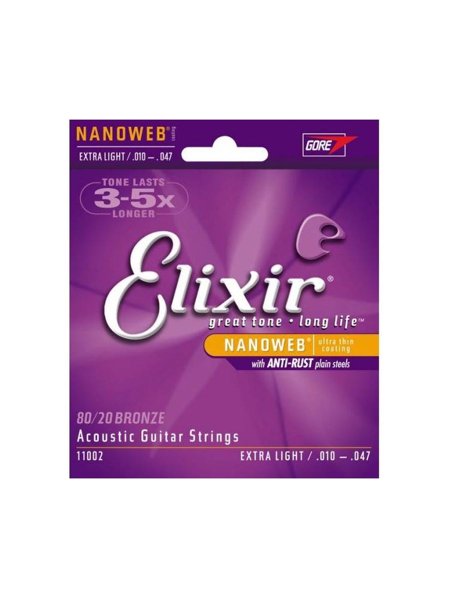 Elixir 11027 nanoweb anti rust custom light струны для акустической гитары фото 51