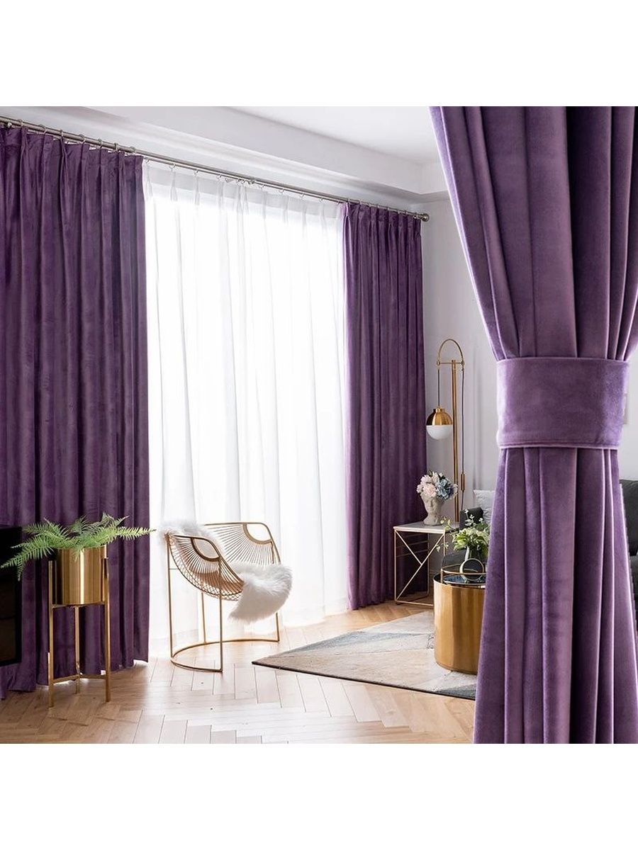 шторы фиолетовый цвет фото