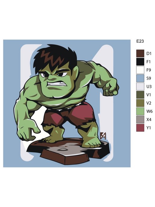 Картина по номерам халк
