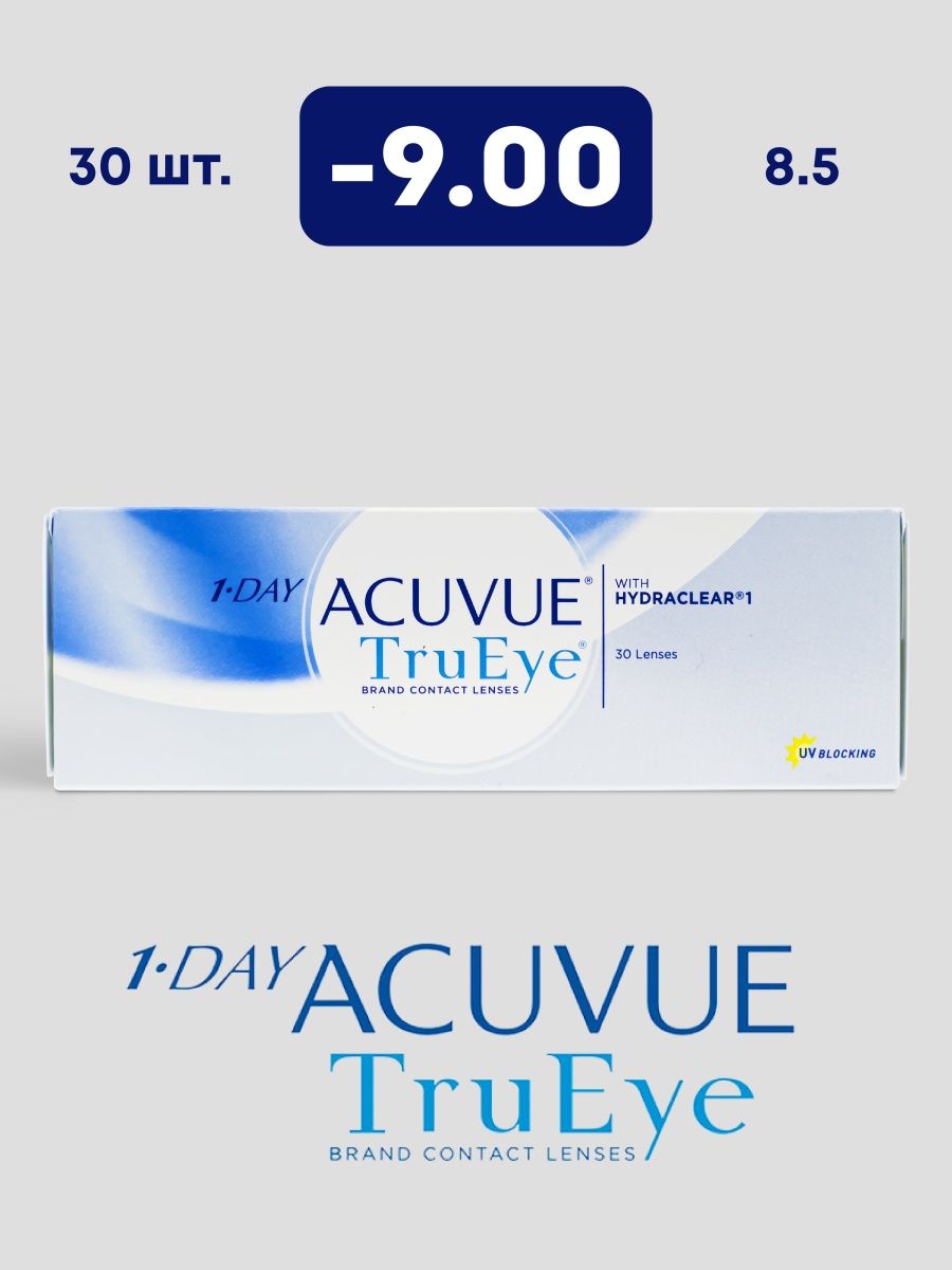 Линзы 1 day acuvue. Acuvue 1-Day TRUEYE. One Day Acuvue TRUEYE. Линзы one Day Acuvue. Акувью линзы однодневные -1.